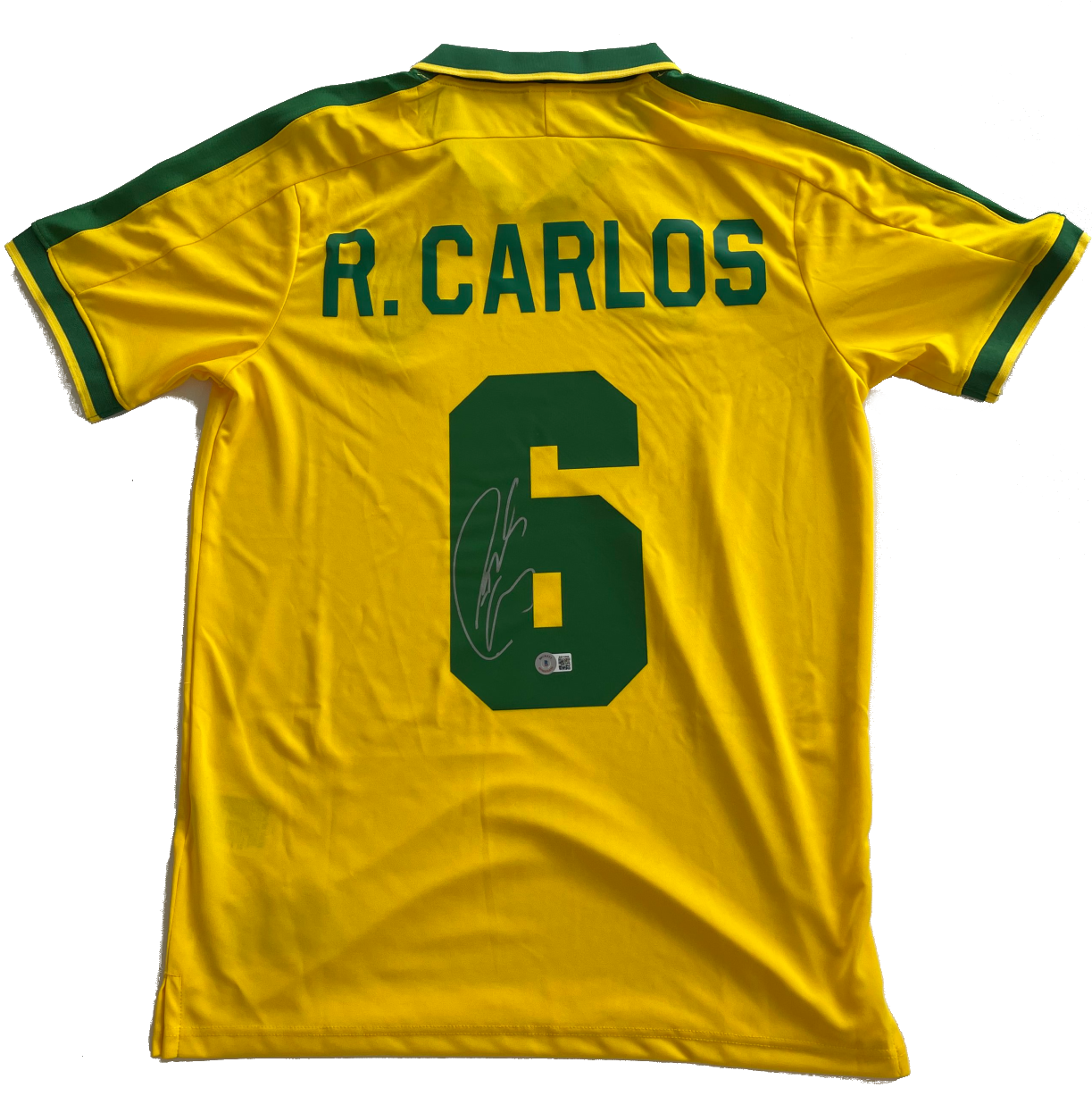 Roberto Carlos Signed Brazil National Team Custom Jersey