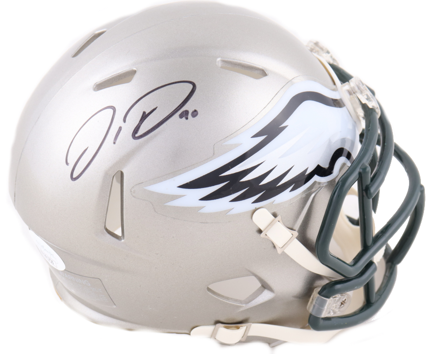 Jordan Davis Signed Custom Philadelphia Eagles Mini Helmet JSA