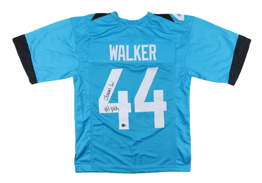 Travon Walker Autographed Jacksonville Jaguars Deluxe Framed Black Jersey -  BAS