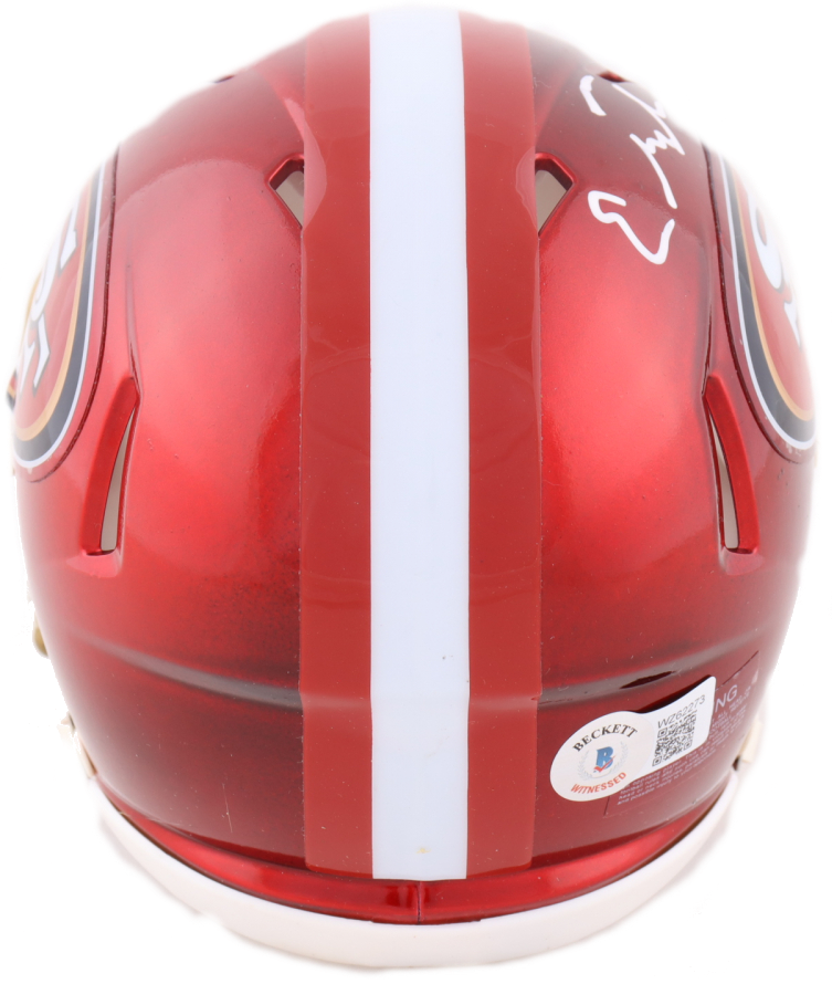 Elijah Mitchell signed 49ers mini helmet