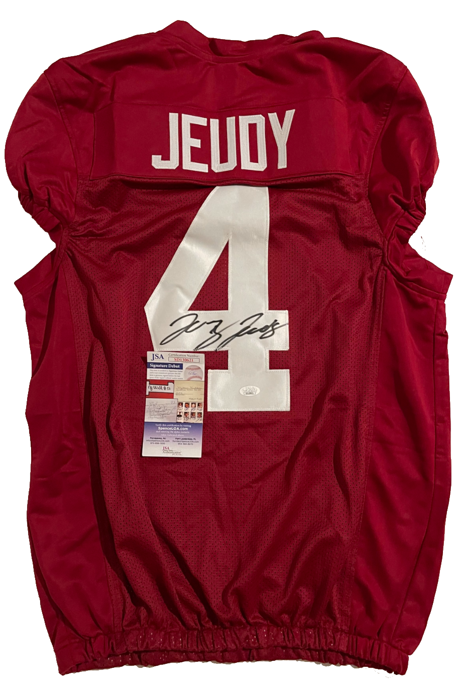 Jerry Jeudy signed Alabama Crimson Tide jersey