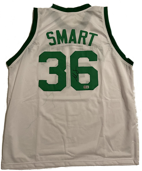 Marcus Smart Signed Boston Celtics Green Home Jersey Inscribed DPOY  (Beckett)