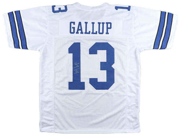 Autographed/Signed Michael Gallup Dallas America's Team Blue